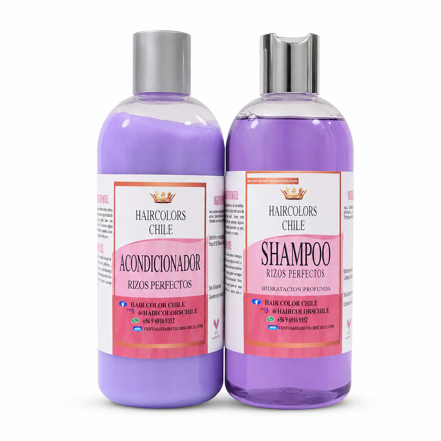 PACK SHAMPOO Y ACONDICIONADOR RULOS PERFECTOS 500ML  1