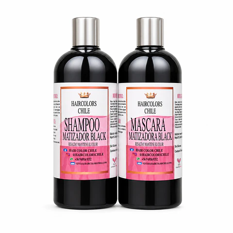 PACK SHAMPOO Y MÁSCARA BLACK 500ML 