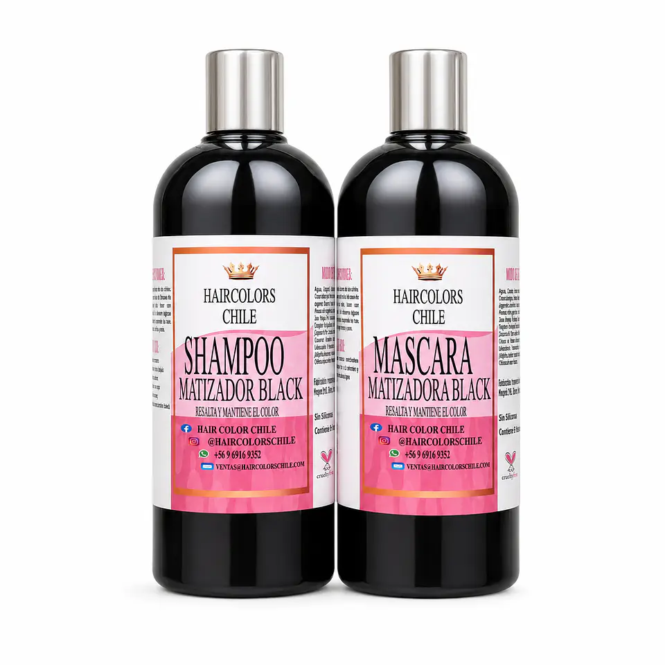 PACK SHAMPOO Y MÁSCARA BLACK 500ML  1