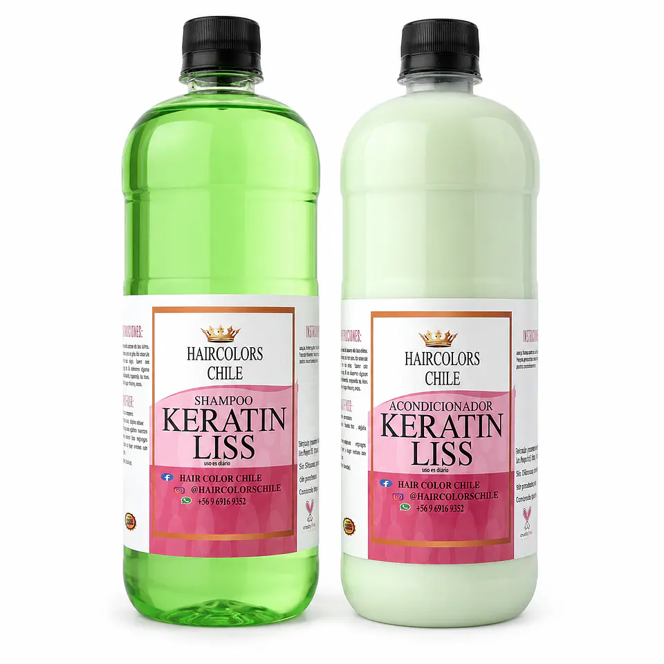 PACK SHAMPOO Y ACONDICIONADOR KERATIN  LISS LITRO  1