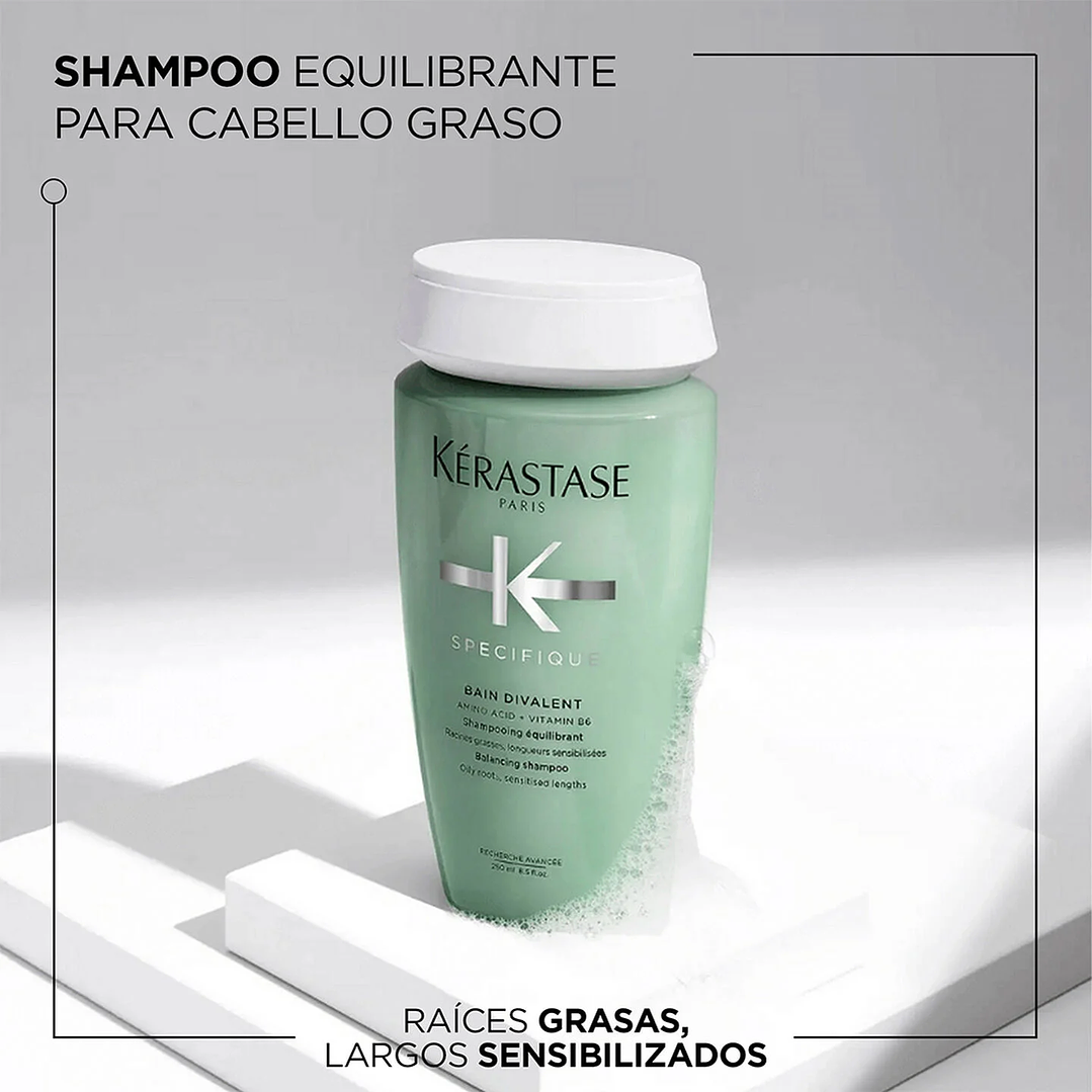 Shampoo para raíces grasas y puntas secas  Bain Divalent Balancing 250ml 1