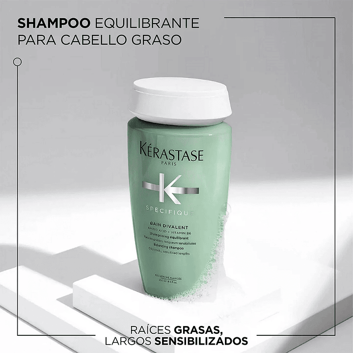 Shampoo para raíces grasas y puntas secas  Bain Divalent Balancing 250ml 1