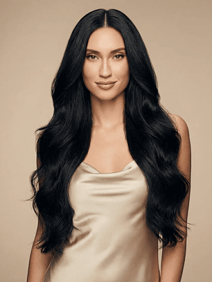 cortina clip 100g color #black -70cm cabello liso