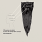 cortina clip 100g color #black -70cm cabello liso - Miniatura 3