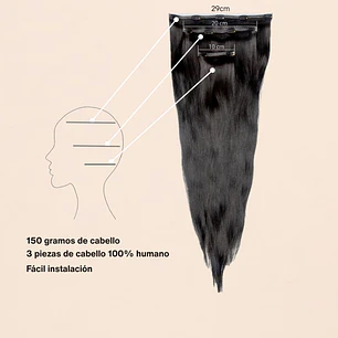 cortina clip 150g color #artic blonde - 60cm cabello liso