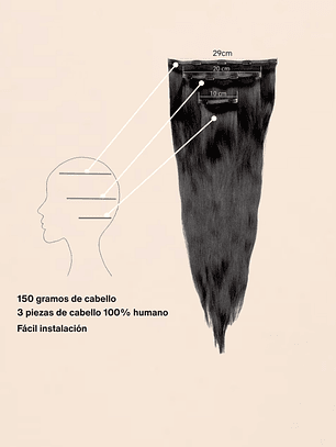 cortina clip 150g color #artic blonde - 60cm cabello liso