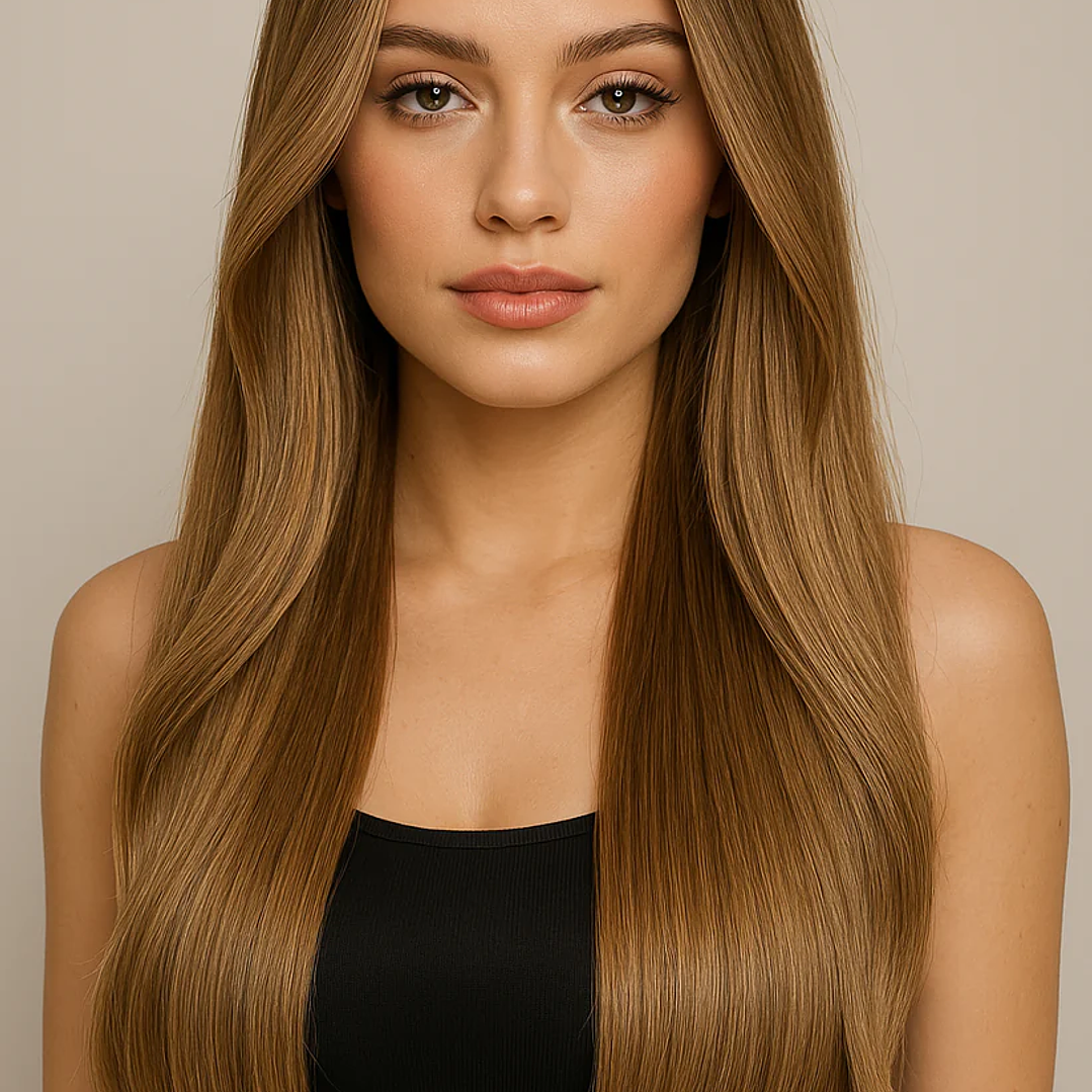 cortina clip 150g color #caramel lized- 60cm cabello liso 1