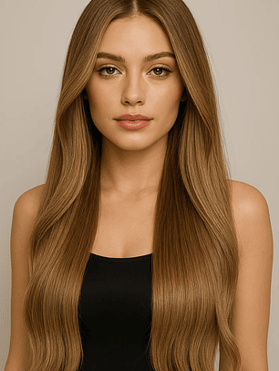 cortina clip 150g color #caramel lized- 60cm cabello liso