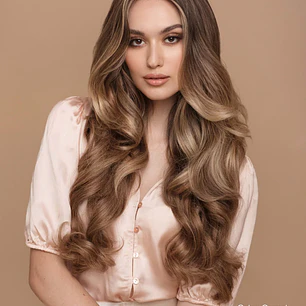 cortina clip 100g color #mix 5.0/9.0 - 50cm cabello liso