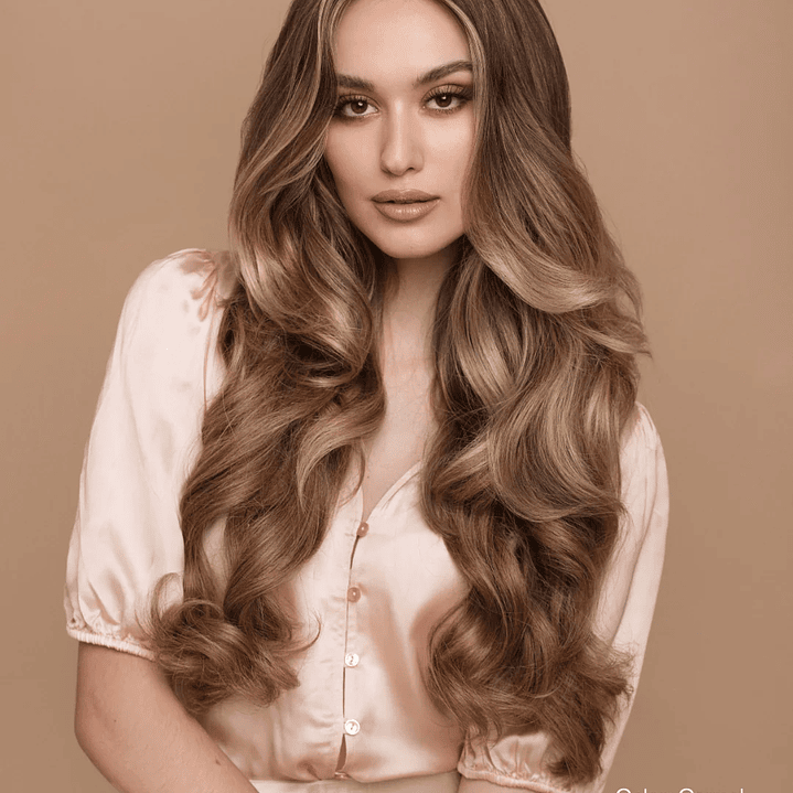 cortina clip 100g color #mix 5.0/9.0 - 50cm cabello liso 1