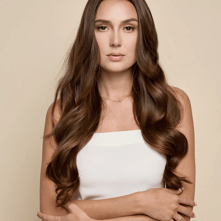 cortina clip 150g color #dubai- 60cm cabello liso 1