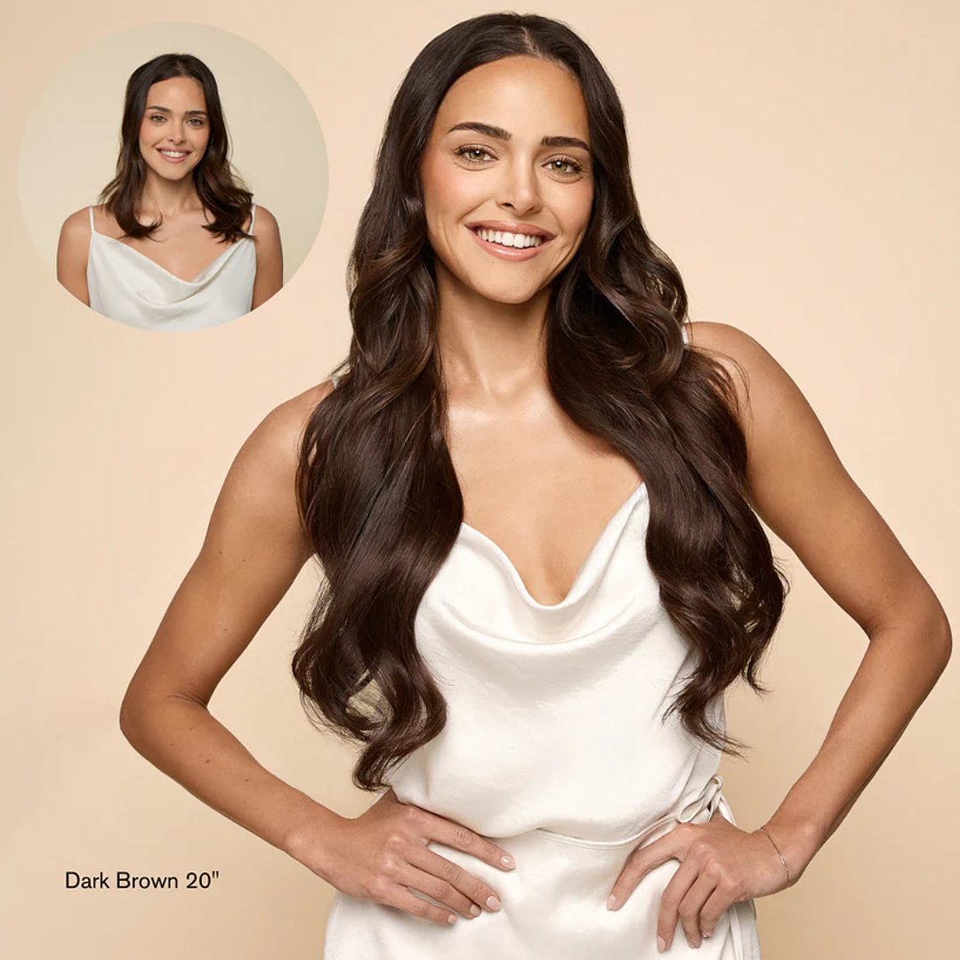 cortina clip 150 g color #4/0 -60cm cabello liso 1