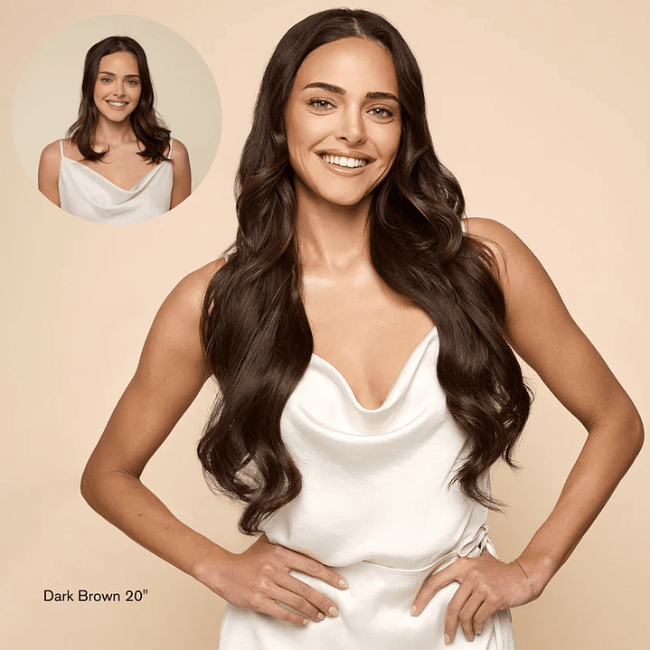 cortina clip 150 g color #4/0 -60cm cabello liso 1