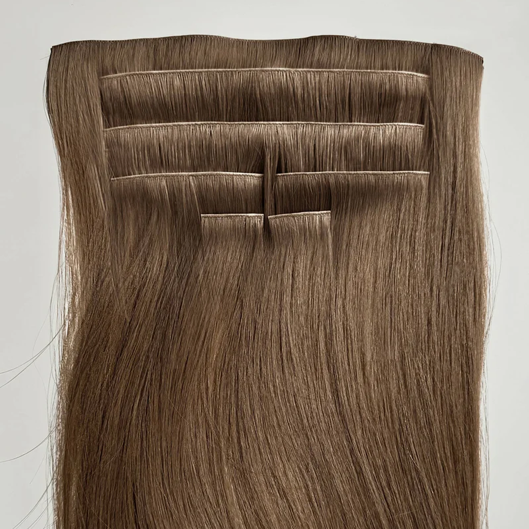 Set de cortinas invisibles Castaño natural  56 cm (140g) 2