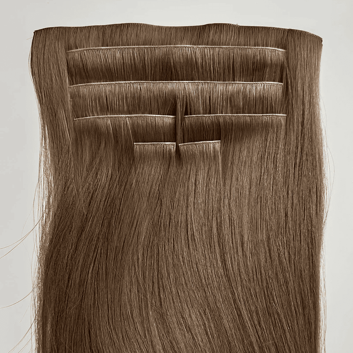 Set de cortinas invisibles Castaño natural  56 cm (140g) 2