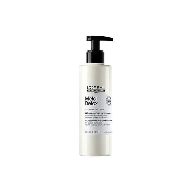 PRE SHAMPOO L'ORÉAL PROFESSIONNEL METAL DETOX TRATAMIENTO RELLENADOR ANTIPOROSIDAD CABELLO DAÑADO TINTURADO 250 ML