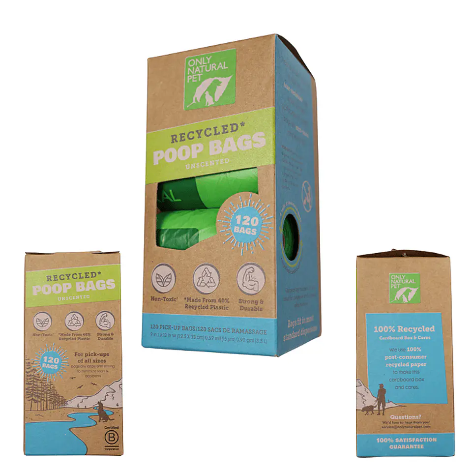 Bolsas Ecológicas para Desechos de Perro/Gato Only Natural Pet – 120 Unidades Recicladas, Sin Aroma 2