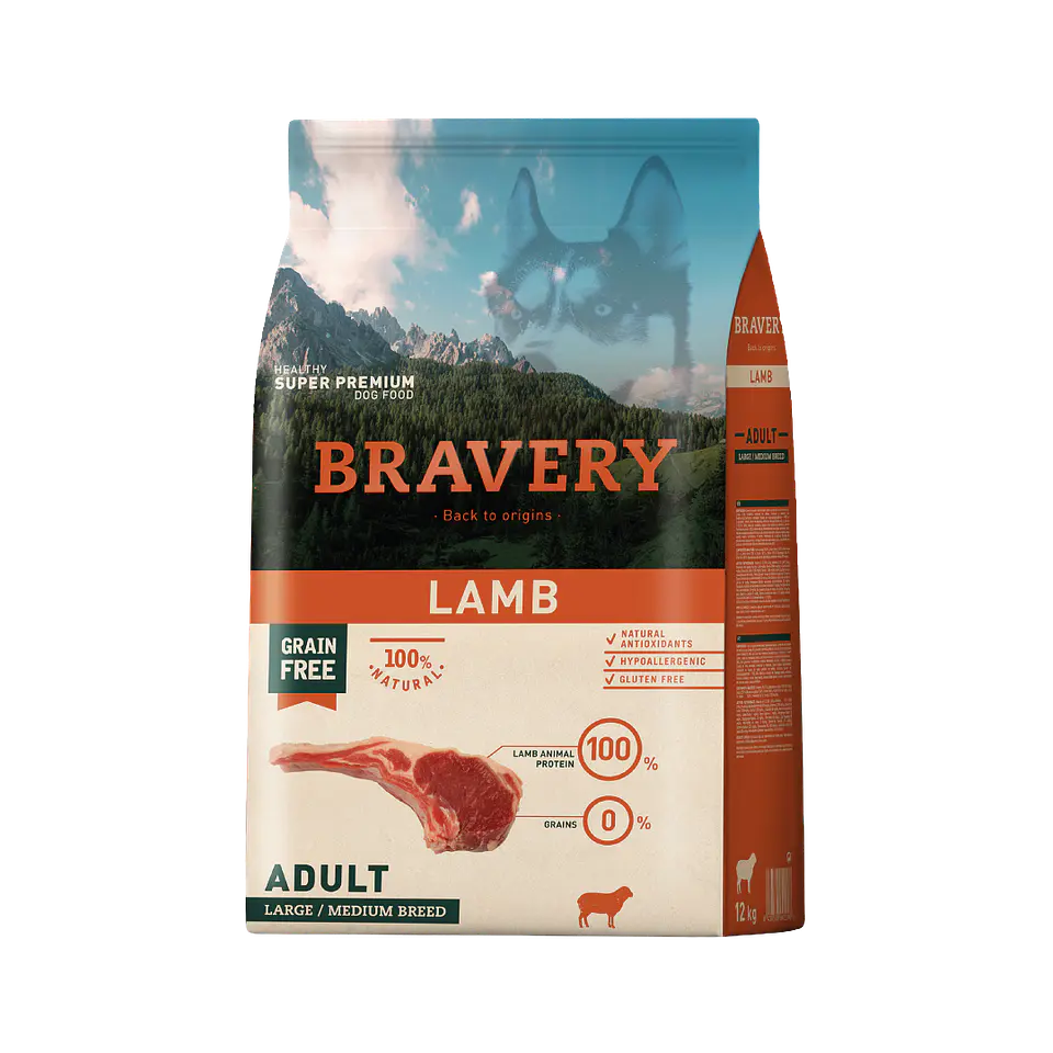 Bravery Perro Adult large/medium Lamb  1