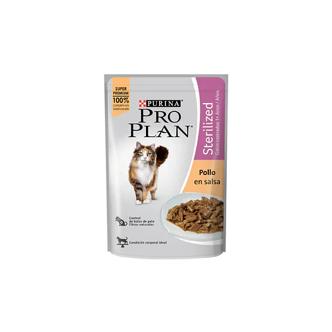 Pro Plan Alimento humedo Pollo en salsa Gato Esterilizado