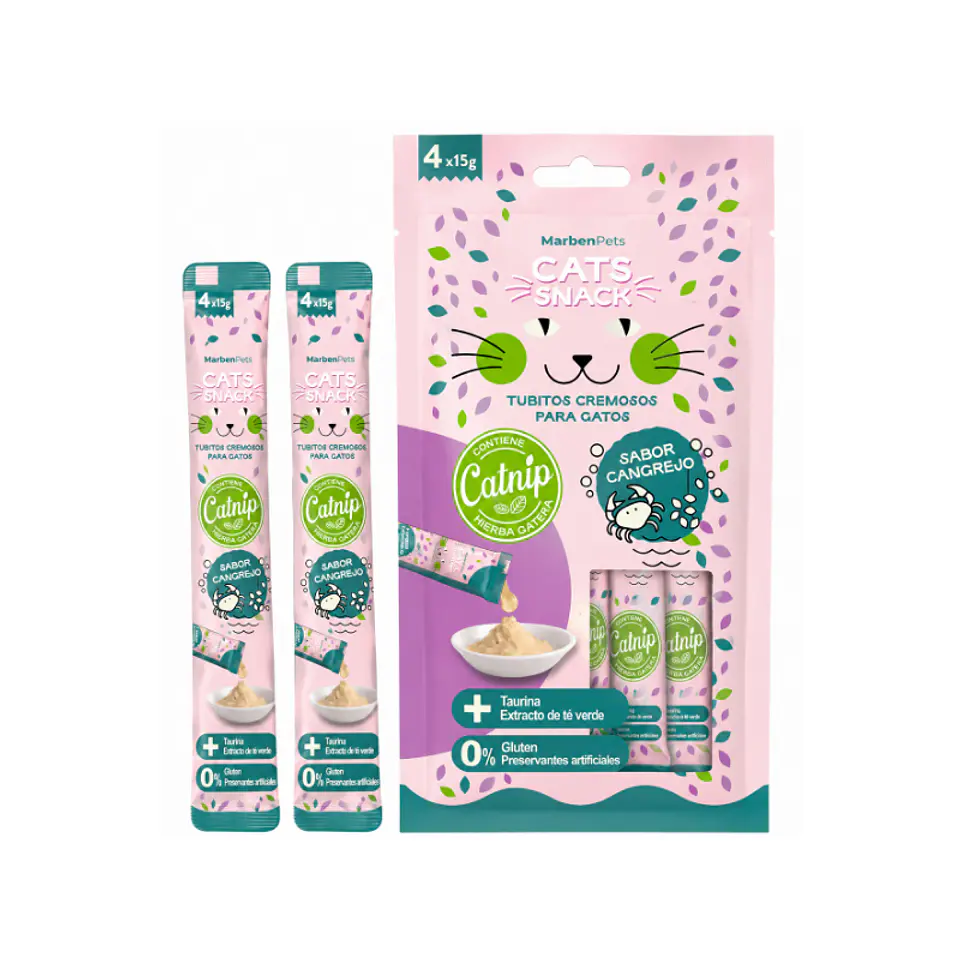 Cremoso de Cangrejo con Catnip 4 unidades de 15 gr 1