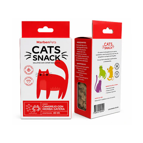 Cats Snack Galletas De Cangrejo con Hierba Gatera 80 gr