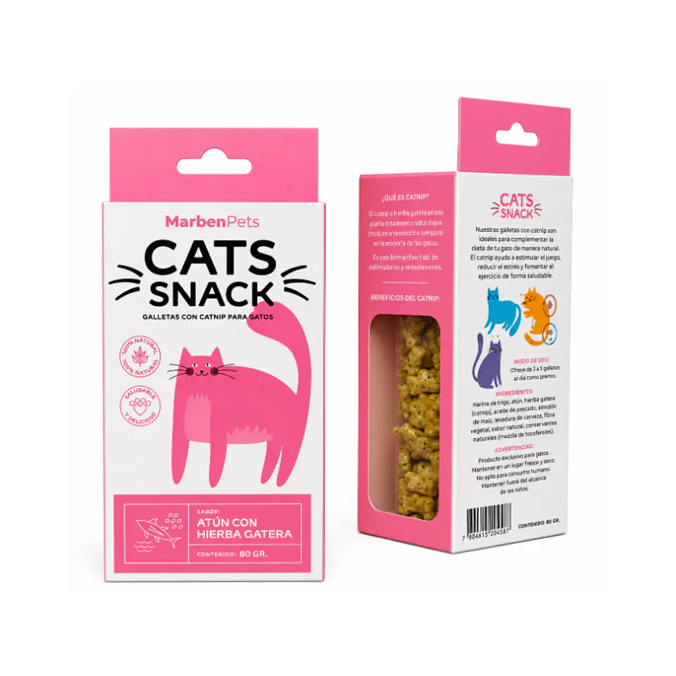 Cats Snack Galletas de Atún con Hierba Gatera 80 gr 1