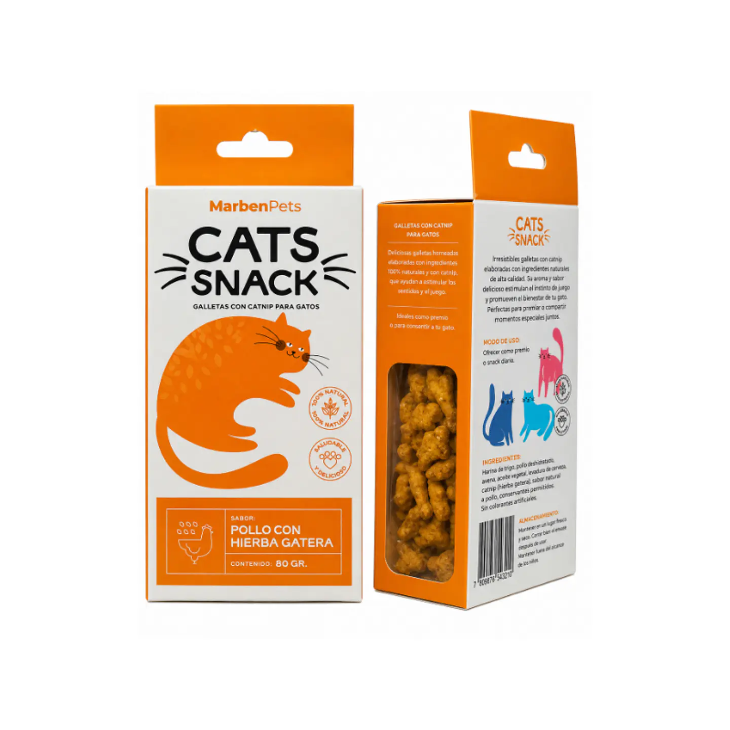 Cats Snack Galletas De Pollo con Hierba Gatera 80 gr 1