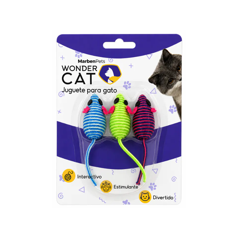 Set 3 Ratones juguete cuerda 1