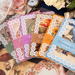 Set decorativo vintage + borde troquelado