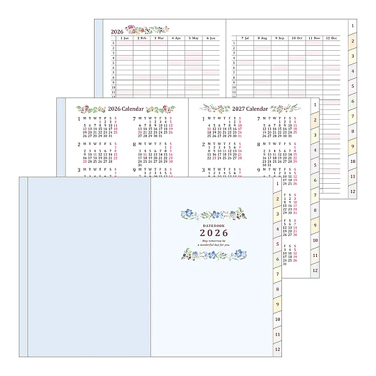 Agenda Midori  2026 Pocket (A6) Country Time Flower