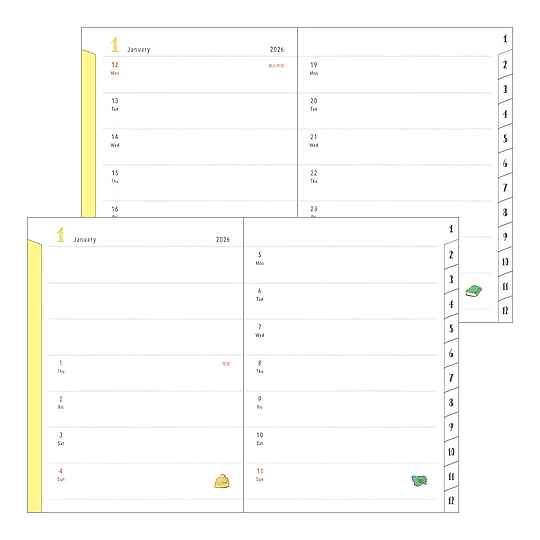 Agenda Midori 2026 Pocket (A6) Dog