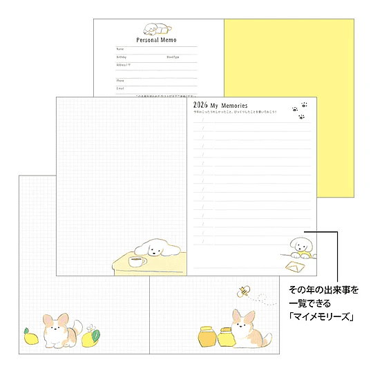 Agenda Midori 2026 Pocket (A6) Dog