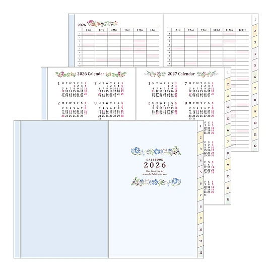 Agenda Midori 2026 Pocket (B6) Country Time Flower