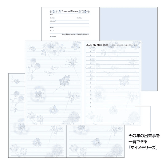 Agenda Midori 2026 Pocket (B6) Country Time Flower