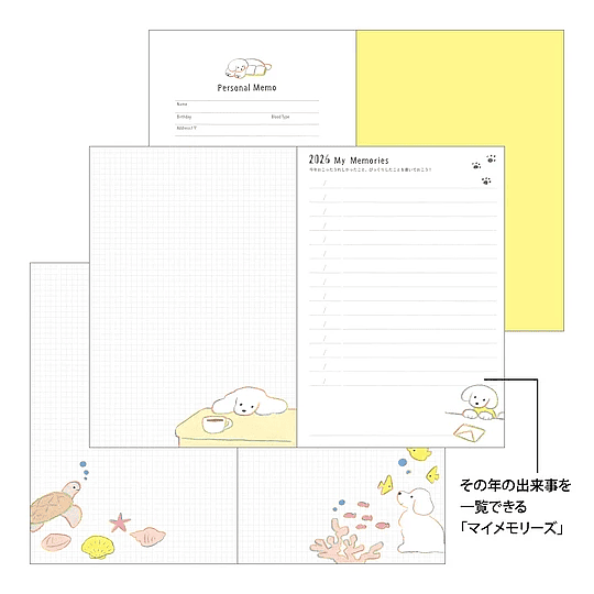 Agenda Midori 2026 Pocket (B6) Dog