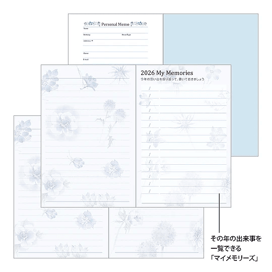 Agenda Midori 2026 Pocket (Mini) Country Time Flower
