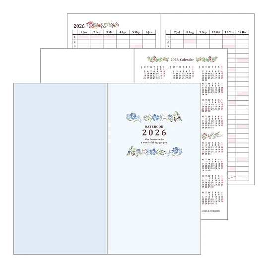 Agenda Midori 2026 Pocket (Slim) Country Time Flower