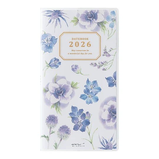 Agenda Midori 2026 Pocket (Slim) Country Time Flower