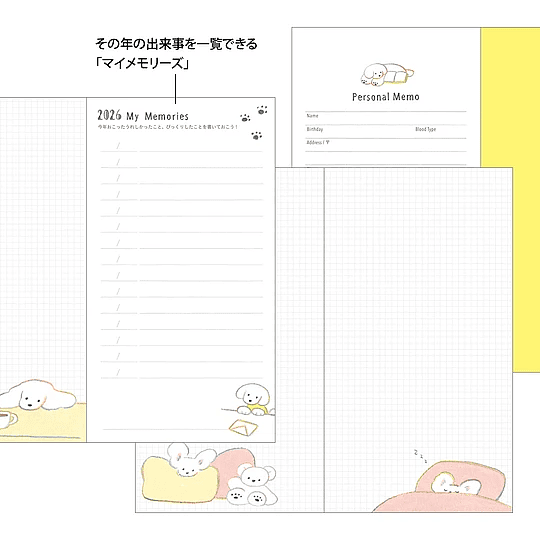 Agenda Midori 2026 Pocket (Slim) Dog