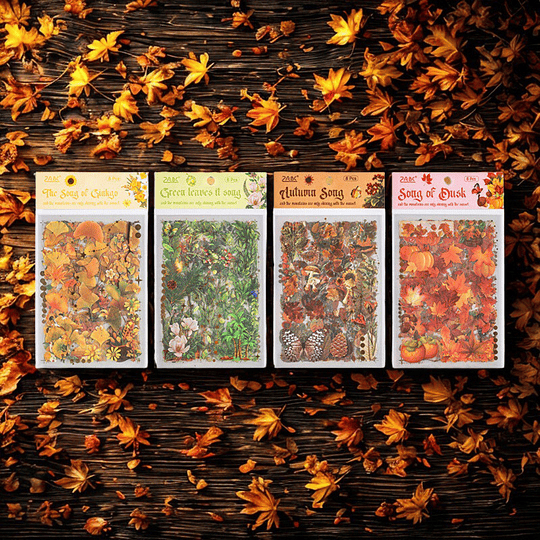 Stickers de Flores Otoñales