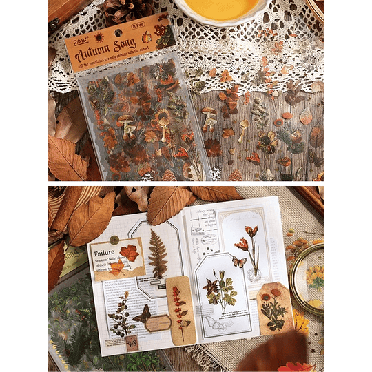 Stickers de Flores Otoñales