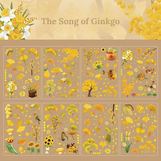 Stickers de Flores Otoñales