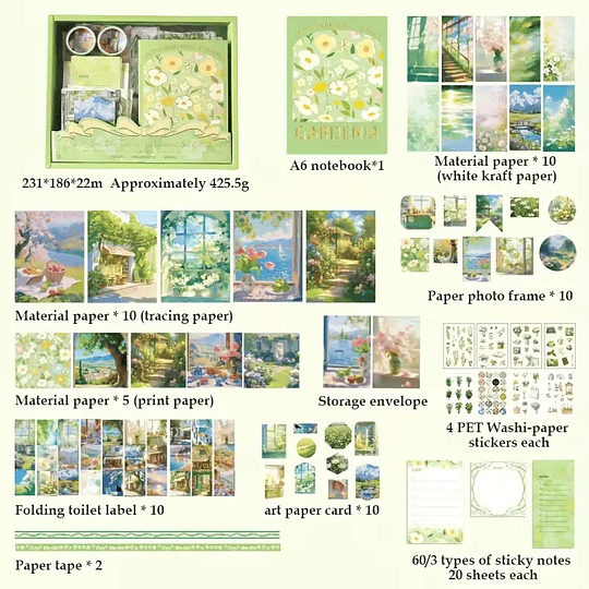 Set de Journal de Flores