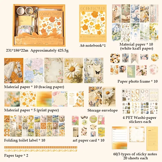 Set de Journal de Flores