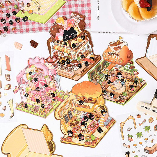 Crea tu escenario - Gatitos Pasteleros