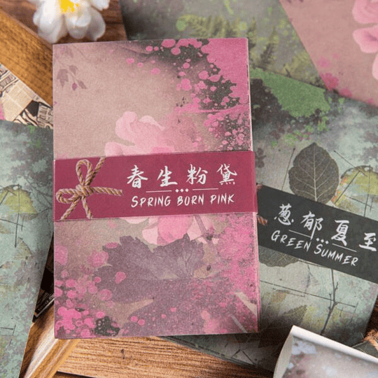 Set de hojas de papel estilo oriental