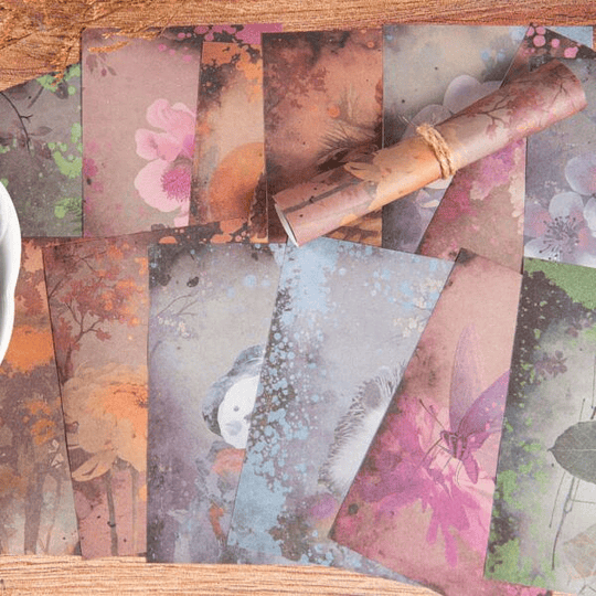 Set de hojas de papel estilo oriental