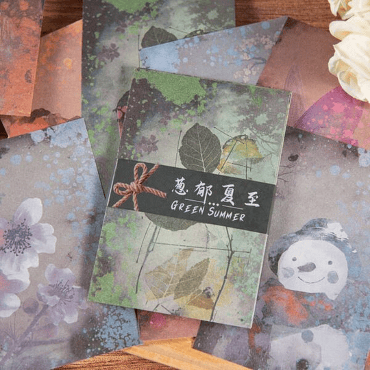 Set de hojas de papel estilo oriental