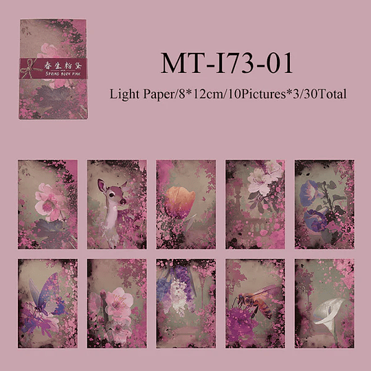 Set de hojas de papel estilo oriental