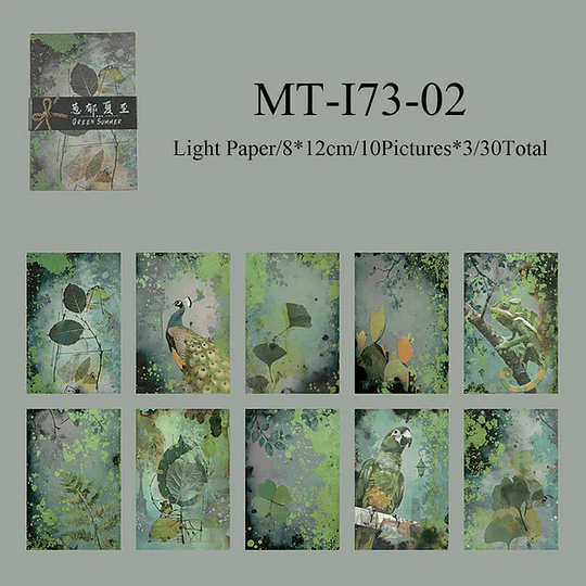 Set de hojas de papel estilo oriental